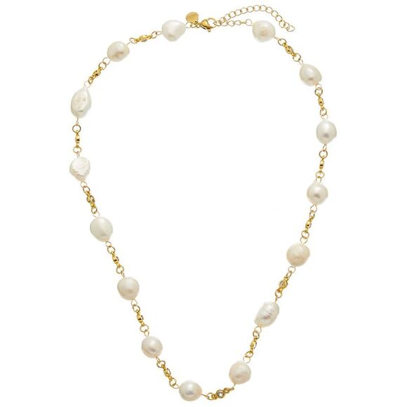 Petit Moments Jewelry - Petit Moments 18K Plated Pearl Beaded Necklace